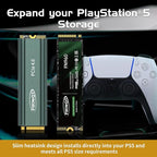 FN960 4TB M.2 2280 PCIe Gen4 x4 NVMe 1.4 Internal Solid State Drive with Heatsink - Speeds up to 5,000MB/s, Dynamic SLC Cache, Compatible PS5 Internal SSD