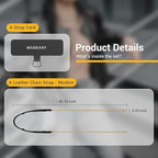 MAGEASY Crossbody Phone Chain Strap - Universal Metal Crossbody Phone Lanyard With Adjustable Length, Chic Cell Phone Necklace Phone Strap for iPhone & Android Phones - Modern Gold Metal