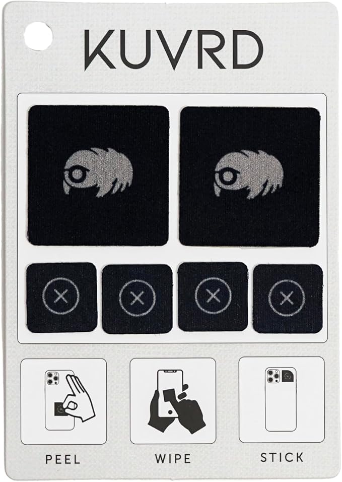 KUVRD Waterbear - Universal Screen Cleaners - Teeny Tiny Cleaning Tools for Your Lenses & Screens - Single Patch Set