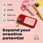 Classic - Silicone Suction Phone Case Adhesive Mount - Hands-Free, Strong Grip Holder for Selfies and Videos - iPhone and Android Compatible - 2.25″ x 3.25″, Chalk Pink