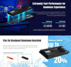 KLEVV CRAS C930 2TB M.2 2280 NVMe PCIe Gen4x4 Internal Gaming SSD Aluminium Heatsink Included, Compatible with PS5, up to 7400MB/s with DRAM Cash (K02TBM2SP0-C93)