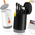 walrfid 2 Pack Laptop Phone Screen Cleaner Kit, Computer Keyboard Brush Cleaning Spray for iPhone AirPods MacBook iPad, 20-in-1 Electronic Device Tool for Camera Earbud TV Car Screens, Black White