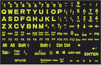 English Keyboard Stickers Full Size Universal PC Computer Laptop Desktop Replacement - QWERTY Alphabet for Full Size Keyboards - 1PCS