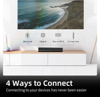 Sound Bars for TV 16-inch, Cinematic TV Sound Bar with Impactful Bass, Bluetooth Soundbar for TV with Remote Control, Wall Mountable TV Speakers Sound Bar Work with Traditional or Smart TV