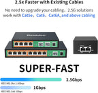 2.5Gb PoE Injector Adapter 90W, IEEE 802.3bt/at/af Compliant, Converts Non-PoE to PoE Network, 100/1000/2500Mbps RJ45, Up to 328 ft, Plug & Play (90W)