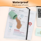 Umriox Zipper Mesh Document Pouch, 14.9x11.0 (Black, 18 Packs), Clear Zipper Pouches, Waterproof Zipper Pouches for Craft Projects Office Supplies Cosmetics Travel Storage