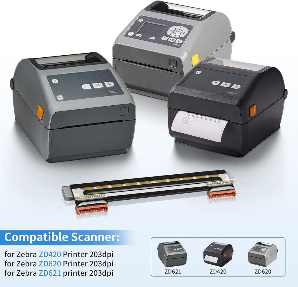 P1080383-226 Printhead Replacement [New Version 2025] for Zebra ZD420 ZD620 Print Head Thermal Desktop Printer Printhead Kit 203dpi P1080383-415 (Not for 300dpi)