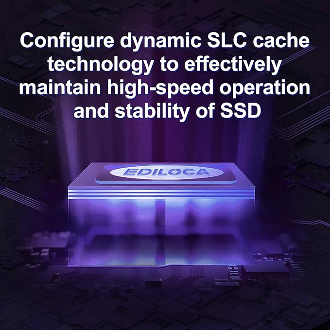 4TB M2 NVME SSD with Heatsink - PCIe Gen4.0 NVMe M.2 2280 3D NAND QLC, 5000MB/s Read, Internal Solid State Drive for PS5/PC, Dynamic SLC Cache, PS5 Storage Expansion, 5-Year Warranty(EN760)