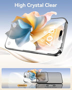 NIMASO for iPhone 16/15 Screen Protector, 3 Pack Tempered Glass Screen Protector for iPhone 16, Automatic Dust Removal, Instant Installation,HD Clear, 9H Hardness Shockproof(6.1 inches)