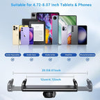 Gooseneck Tablet Holder for Kindle Reading in Bed, Hands Free Desk Bedside Lazy Arm Stand for Kindle Accessories, Compatible with iPhone iPad mini