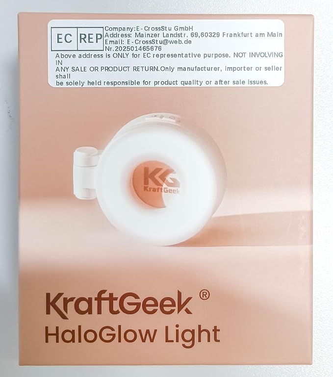 KraftGeek Magnetic Selfie Light for iPhone Magsafe, Portable Phone Ring Light for Video Recording, Rechargeable Lightweight Travel LED Cell Phone Light, White