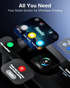 Bluetooth Shipping Label Printer with Touchscreen – Upgraded 4x6 Thermal Printer for Small Businesses & Shipping Packages, Compatible with Phone, PC and Tablet, Widely Used for Amazon, Shopify, Etsy