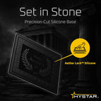 Hystar Aether Glass Gaming Mousepad | Micro-Etched Tempered Glass | Quiet, Ultra-Fast Glide | Full Anti-Slip Silicone Backing (Black, X-Large)