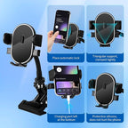 ROCKFREE Clip Phone Holder with 360° Gooseneck Arm & Auto-Locking Clamp,Short/Medium/Long Arm Options for Desk, Mic Stand, Table,Treadmill – Fits 4-7" Smartphones(Short-3.9 inch Arm)