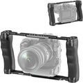 NEEWER Video Camera Cage Rig with Arca Type Base/Dual Grips/Expansion Holes/15mm Rods, Universal Stabilizer Compatible with Sony Canon Nikon DSLR/DSLM, Compatible with SmallRig Accessories, CA016