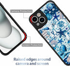 AIGOMARA Magnetic Case for iPhone 15 [Compatible with MagSafe] Blue Shell Starfish Ocean Holiday Collage for Women Girls Men Soft TPU Bumper Hack PC Back Heavy Duty Protective Slim Cover