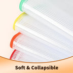 Umriox Zipper Mesh Document Pouch, 16.9x12.4 in (6 Colors, 18 Packs), Clear Zipper Pouches, Waterproof Zipper Pouches for Craft Projects Office Supplies Cosmetics Travel Storage