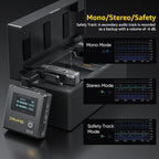 iRay DW30 Wireless Lavalier Microphone with 16GB Internal Recording, Lav Mic Input, USB-C Output, 2.4GHz Wireless Mic for Camera, iPhone, PC - Ideal for Vlogging, Live Streaming, and Video Recording