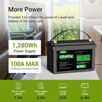 HQST LiFePO4 Battery 100ah Lithium Battery, 12V Lithium Iron Phosphate Battery Deep Cycle Marine Battery, 10 Year Lifetime with Low & High Temp Protection for RV, Trolling Motor, Boat-4 Pack