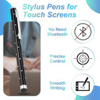 PATIKIL Stylus Pens for Touch Screens, 6 Pcs High Precision Universal Bling Stylus Crystal Metal Capacitive Pen for Touch Screen Devices Phone Tablets Laptop, Black