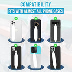 Phone Grip Strap - Pack of 2 Reversible Finger Holder for Phone Back, Customizable Anti-Slip Design, Wireless Charging Compatible Detachable Holder for iPhone - Michaelangelo