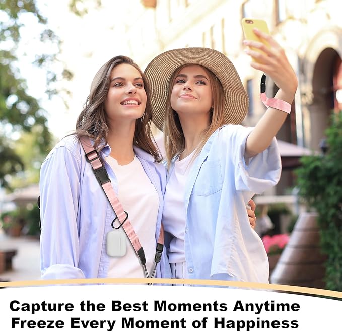 Adjustable Crossbody Phone Lanyard, Universal Phone Wrist Strap and Phone Neck Strap with Tether Tab, Phone Lanyard with Quick Release, Suitable for iPhone and Most Smartphones, Light Pink