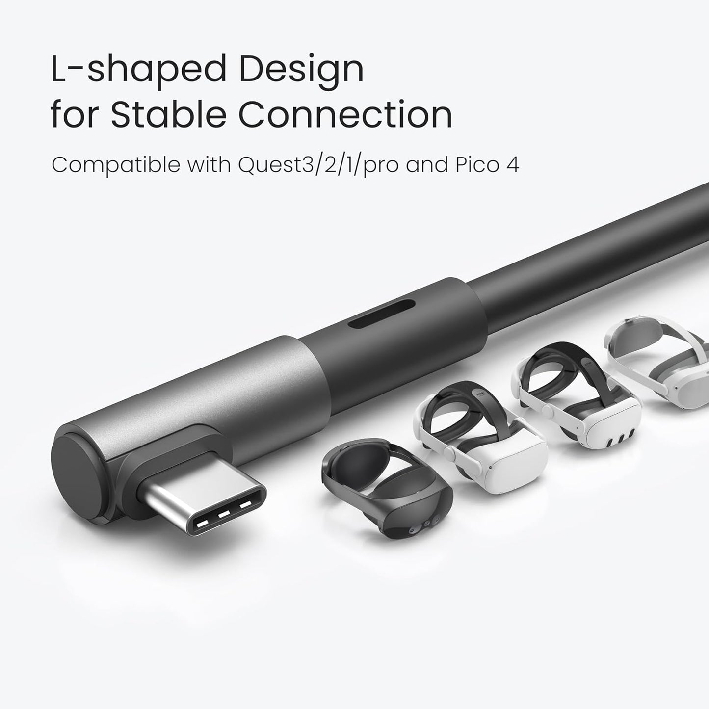 KIWI design 16FT Link Cable Compatible with Oculus/Meta Quest 3S Accessories, and Quest 3/2/Pro/Pico 4, USB3.0 Link Cable with 5Gbps Super Speed