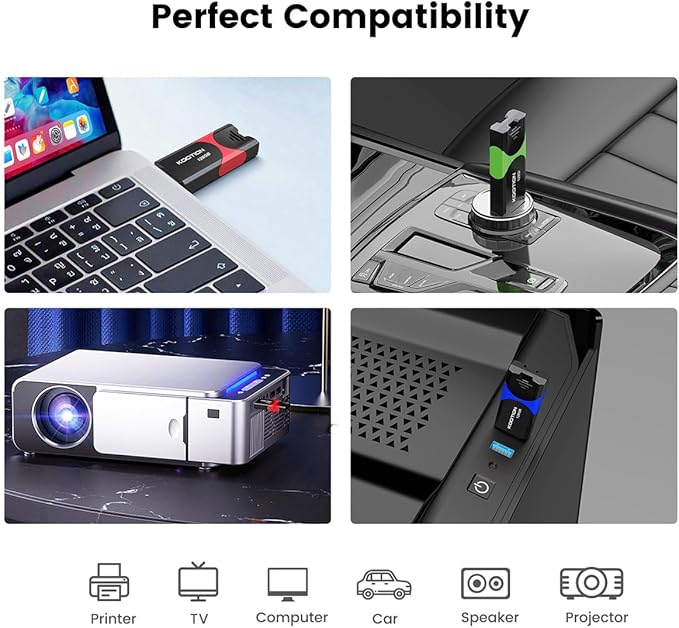 KOOTION 128GB Flash Drive 3 Pack USB Flash Drives Multicolor USB Drive Retractable Thumb Drive USB 2.0 Flash Drive Zip Drives High Speed Jump Drives with LED Indicator - 3Pack (Red, Green, Blue)