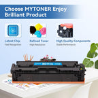 MYTONER 206A Toner Cartridges 4 Pack (with Chip) Compatible Replacement for HP 206A 206X for Color Pro MFP M283fdw M283cdw M282nw Pro M255dw M255nw M283 M255 M282 Printer W2110A W2110X High Yield