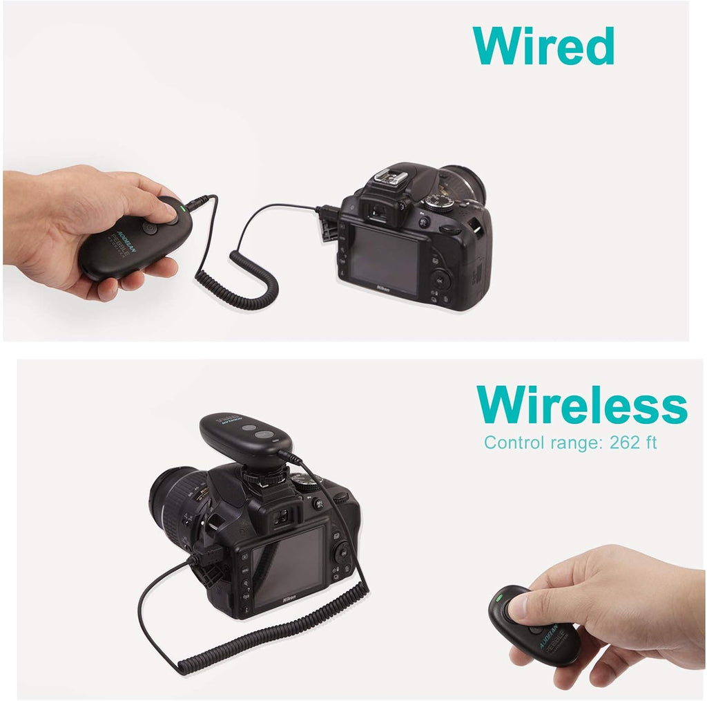 AODELAN Camera Wireless Shutter Release Remote Control for Nikon D850,D810,D700, D500, D4, D5, D4s, D3100, D5000, D7200, D600, D610, D750, D3200, D3300 Replace MC-DC2 and MC-30A