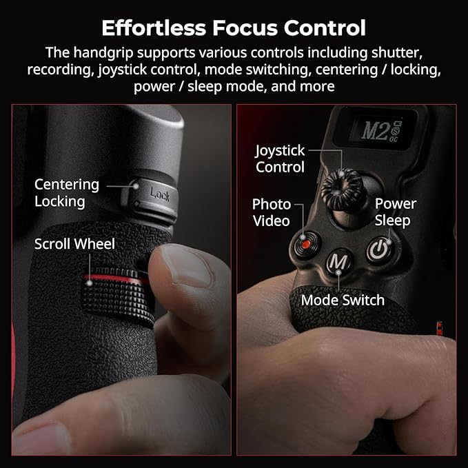 SmallRig Focus Control Dual Grip for DJI RS 2 / RS 3 Pro/RS 4 Pro Gimbal Stabilizer, Dual Handle with NATO Rail, Joystick Operation, Mode Switching, Centering/Locking, Max Load 17.6lb(Not for RS4)
