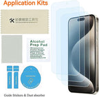 3Pack Screen Protector for iPhone 15Pro Max/iPhone 15Plus 6.7inch 9H+ Anti Blue Light Tempered Glass, Anti-Scratch, Case Friendly
