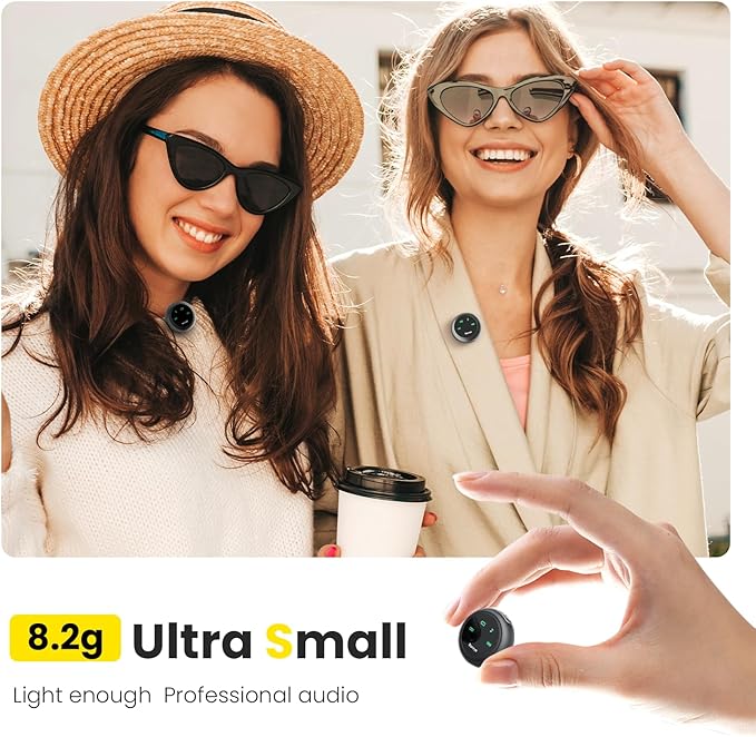 Wireless Lavalier Microphone for Type-C iPhone 15-16 iPad Andriod Series with Charging Case, AI Noise Cancellation Reverberation Lapel Mic for Video Recording YouTube Interview Live Streaming