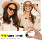 Wireless Lavalier Microphone for Type-C iPhone 15-16 iPad Andriod Series with Charging Case, AI Noise Cancellation Reverberation Lapel Mic for Video Recording YouTube Interview Live Streaming