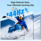 InnoView 23.8" Large Portable Monitor, FHD 144HZ 100% SRGB IPS USB-C HDMI Work Home Gaming Second Monitor 1080P W/180°Adjustable Stand for Laptop, MacBook, Phones