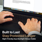 Kuzy Tinted Premium MacBook Pro 14 inch Keyboard Cover M4 16" 2025 2024 2023 M3 M2 M1 Pro Max - MacBook Air 13 inch Keyboard Cover 15" M4 - A3240 A3241 A3401 A3403 A3114 A3113 - US Layout TPU, Tinted