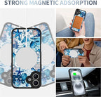 AIGOMARA Magnetic Case for iPhone 16 Plus [Compatible with MagSafe] Blue Shell Starfish Ocean Holiday Collage for Women Girls Men Soft TPU Bumper Hack PC Back Heavy Duty Protective Slim Cover