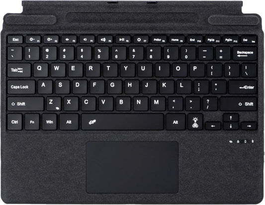 Keyboard for Microsoft Surface Pro Copilot+ (11th Edition) / Pro 11 / Pro 10 / Pro 9 / Pro 8 / Pro X, 13 inch, Detachable Type Cover with Touchpad, 7-Color Backlit & Pen Holder (Black)