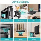 Wathai 80mm Small Computer Cooling Fan with AC Plug, 110V 120V 220V 240V Fan Enhanced Cooling Solution for Electronic Components, PC Cases, Greenhouses, Terrariums, and Modem Cool Projects