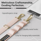 MAGEASY Universal Cell Phone Lanyard Crossbody - Anti-Theft Crossbody Phone Strap for iPhone 16 Pro Max & Most Smartphones, for Men & Women | 20mm (Blossom Pink)