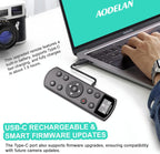 Remote Control for Nikon Camera,USB-C Rechargeable Wireless Shutter Release with OLED Screen – Video, Zoom & Focus Control for Nikon A1000, B600, P1000, P950, Z6III, Z30, Z50II, Zfc, Z5 (Black)