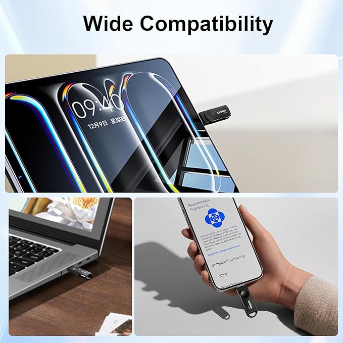 128GB Dual USB Type C +A Flash Drive 2-in-1 OTG USB 3.0 Thumb Drive Metal UDP Waterproof Swivel Design Portable for PC Laptop Tablet Android Smartphone iPhone 15 and More, Black