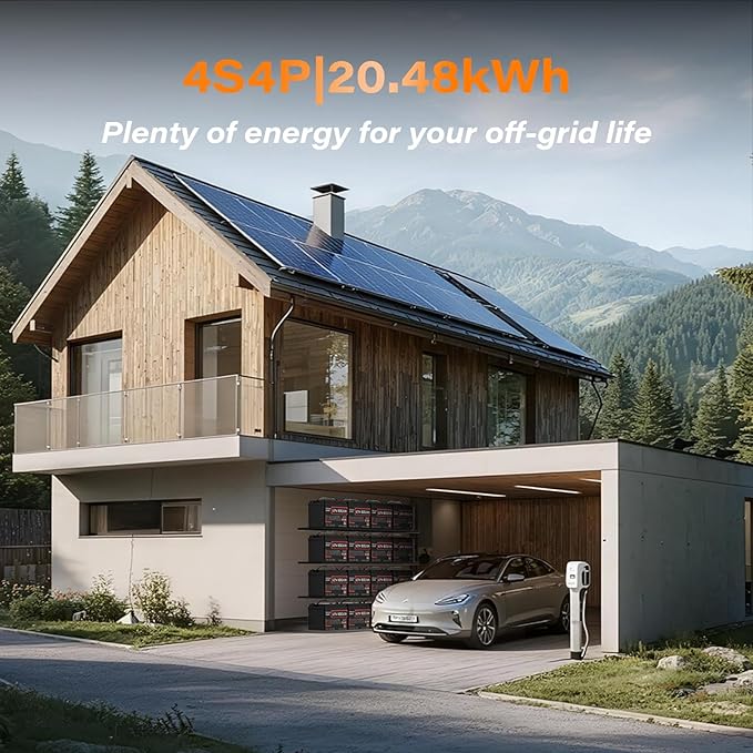 12V 100Ah LiFePO4 Battery MAX PLUS 4 Pack - 110A BMS with Low Temp Cutoff | 15000+ Deep Cycles for RV Solar Marine Trolling Motor | Off-Grid Backup Power Rechargeable Lithium Iron Phosphate Battery