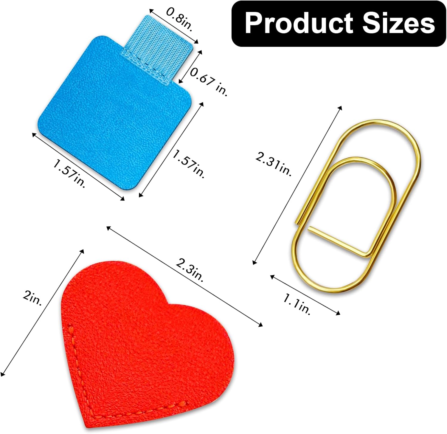 Pen Loop Holder for Notebook 14 Colors Self-Adhesive Stick On Pen Holder with Extra 2 Pens Clips 2 Leather Bookmarks As COMBO for Planner Journal Tablet Clipboards Calendars Bible Campus School Office