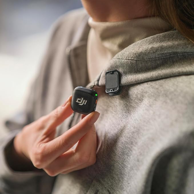 DJI Mic 3 Transmitter, Wireless Mini Microphone for iPhone/Camera/Android, Lightweight & Intuitive, Lavalier Microphone, 32-bit Float, Integrated Timecode, Vlog, Interview, Streaming