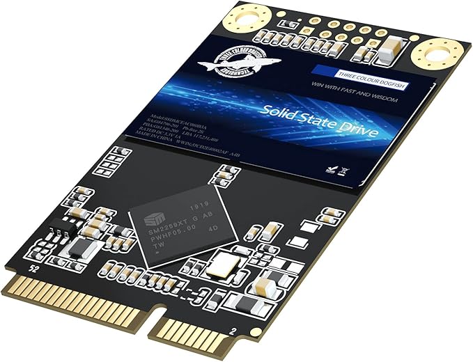 Dogfish mSATA SSD 500GB 3D NAND TLC SATA III 6 Gb/s, mSATA (30x50.9mm) Internal Solid State Drive - Compatible with Desktop PC Laptop - (MSATA 500GB)
