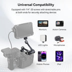 SMALLRIG Rosette Magic Arm 11 Inch with Ball Head, 1/4"-20 Screws, and Anti-Twist Pins, for Cameras/iPads/Monitors/LED Lights/Smartphones/Action Cameras, Max Load Capacity 3kg