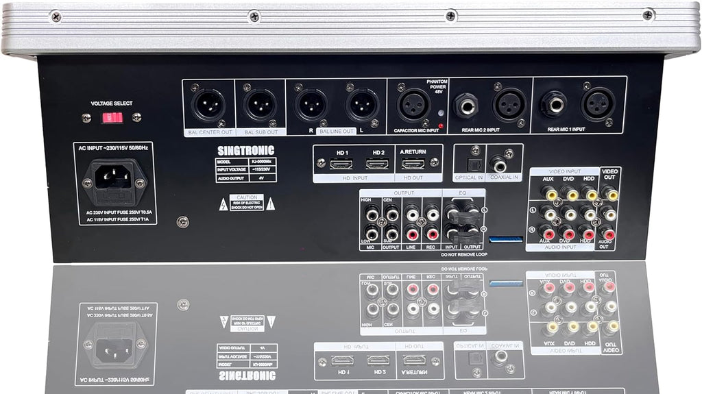 Singtronic KJ-5000Mix Professional Karaoke Console Mixer | HDMI ARC, Optical, Bluetooth, USB Recording, 8-Band EQ, Anti-Feedback, BBE DSP Processor, Rack-Mountable DJ/KJ Mixer