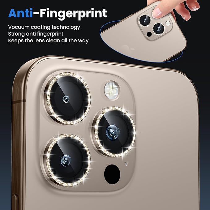 WSKEN for iPhone 16 Pro/iPhone 16 Pro Max Camera Lens Protector - [Original Shooting Model] Shatterproof Ultra HD Tempered Metal Glass Camera Screen Protector Cover Film Accessories