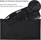 Logitech/Dell/Corsair/Havit/Redragon/Apple Magic Keyboard Dust Cover Pouch Case, Wireless/Wired Computer Gaming PC Keyboard Protector, Black